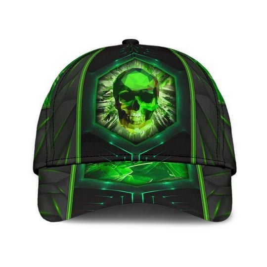 The Best Skull Crystal Classic Cap Green Color | Ziror