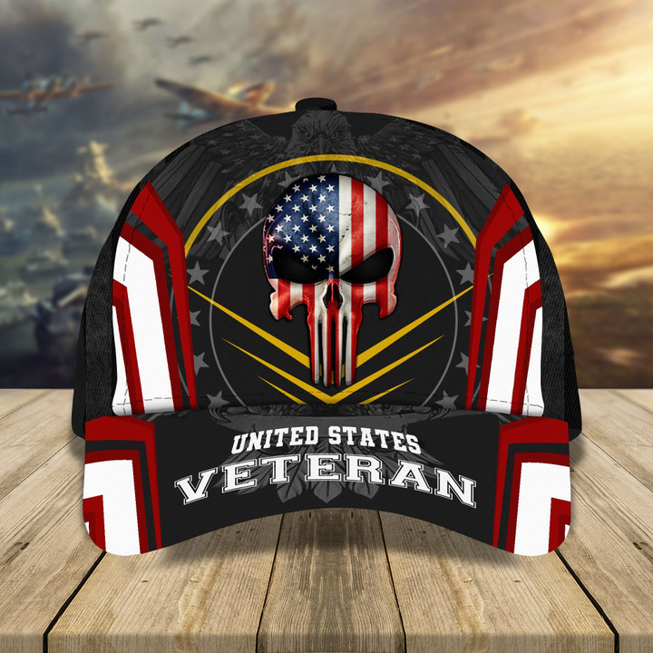Best American Skull Veteran Cap Multicolored 3D Printed | Ziror