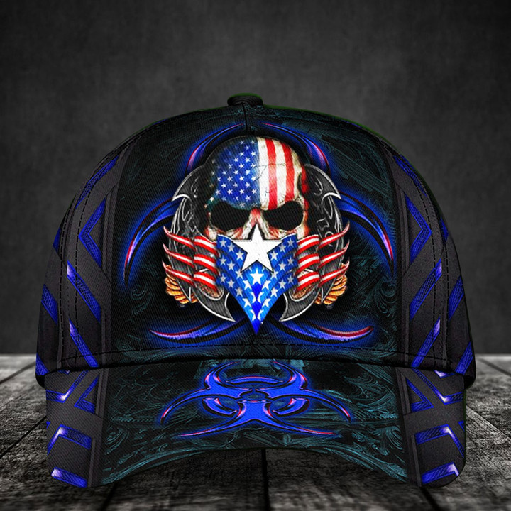The Best Skull Patriotic Cap 3D Multicolor Personalized Cotton | Ziror