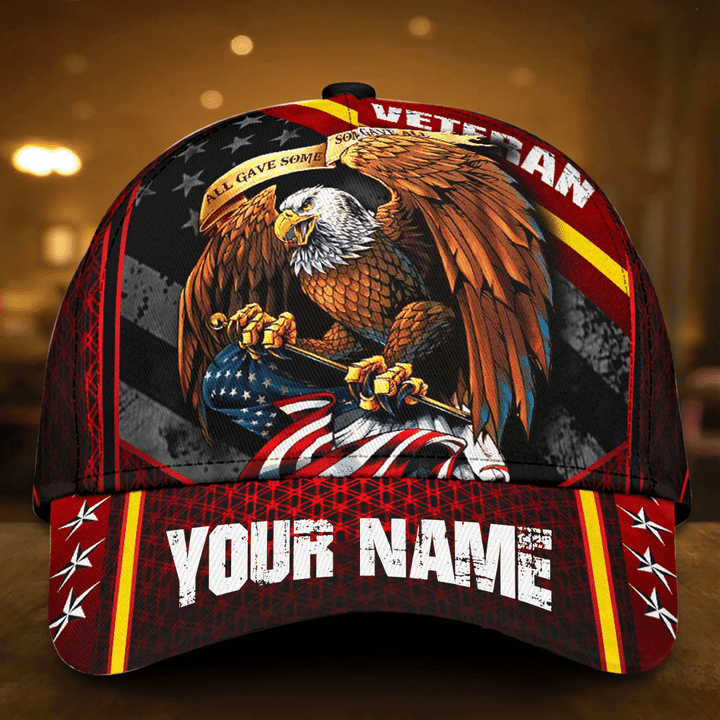 Premium Eagle Veteran Cap 3D Multicolor Personalized | Ziror