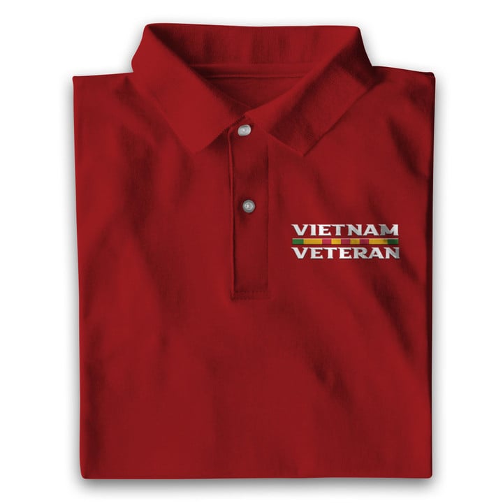 Multicolor Unique Vietnam Veteran Polo Shirt TVN170101