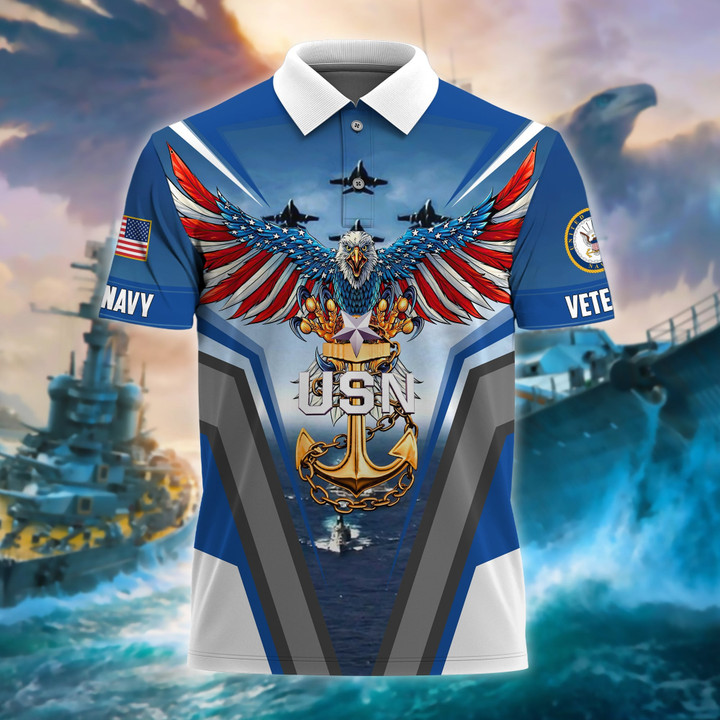 Premium U.S. Navy Veteran Polo Shirt PVC090306