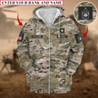 Personalized Premium Multiple US Military Services Veteran Zip Hoodie PVC221001