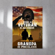 Priceless Veteran Grandpa Canvas TVN101001