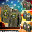 Personalized Multiple US Military Services Veteran Hoodie PVC181002