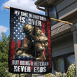 Premium A Veteran Never Ends Flag TVN091002