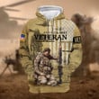Unique U.S.ARMY Veteran zip hoodie PVC081104