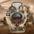 Unique U.S. Army Veteran Zip Hoodie PVC151201