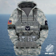Premium Unique Veteran Zip Hoodie Ultra Soft and Warm NHT050501MT Air Force
