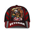 Premium Eagle Veteran Cap 3D Red Color