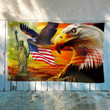 American Pride Grommet Flag Eagle Sunset Freedom PVC260513