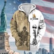 Premium Proudly Served US Veteran Zip Hoodie NPVC230902