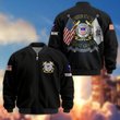 Premium Custom USCG Veteran Bomber Jacket VPVC803705, Gifts For Coast Guard Veteran, Gifts On Father's Day, Veterans Day.