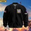 Premium Custom USCG Veteran Bomber Jacket VPVC803705, Gifts For Coast Guard Veteran, Gifts On Father's Day, Veterans Day.