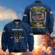 Premium Custom US Navy Veteran Bomber Jacket VPVC804002, Gifts For US Navy Veteran, Gifts On Father's Day, Veterans Day.