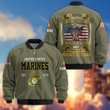 Premium Custom USMC Veteran Bomber Jacket VPVC804011, Gifts For US Marine Veteran, Gifts On Father's Day, Veterans Day.