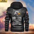 Premium Custom US Army Veteran Leather Jacket VPVC701401, Gifts For Army Veteran, Gifts On Father's Day, Armed Forces Day, Veterans Day.