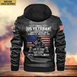 Premium Custom US Veteran Leather Jacket VPVC701507, Gifts For US Veteran, Gifts On Father's Day, Armed Forces Day, Veterans Day.