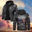 Premium Custom US Veteran Leather Jacket VPVC701507, Gifts For US Veteran, Gifts On Father's Day, Armed Forces Day, Veterans Day.
