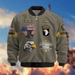 Premium Custom 101st Airborne Bomber Jacket VPVC800276, Waterproof Windbreaker Coat, Army Veteran Gift, Veterans Day Gift.