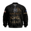 Premium Custom USCG Bomber Jacket VPVC811065, Waterproof Windbreaker Coat, Coast Guard Veteran Gift, Veterans Day Gift.