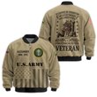 Premium Custom US Army Veteran Bomber Jacket VPVC811511, Waterproof Windbreaker Coat, Army Veteran Gift, Veterans Day Gift.
