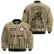Premium Custom US Navy Veteran Bomber Jacket VPVC811512, Waterproof Windbreaker Coat, Navy Veteran Gift, Veterans Day Gift.