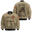 Premium Custom USMC Veteran Bomber Jacket VPVC811513, Waterproof Windbreaker Coat, Marine Veteran Gift, Veterans Day Gift.