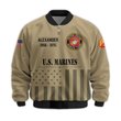 Premium Custom USMC Veteran Bomber Jacket VPVC811513, Waterproof Windbreaker Coat, Marine Veteran Gift, Veterans Day Gift.