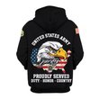 Premium Custom US Army Zip Up Hoodie VPVC609541, Gifts For Army Veteran, Gifts For Veterans Day.