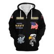 Premium Custom US Navy Zip Up Hoodie VPVC609542, Gifts For Navy Veteran, Gifts For Veterans Day.