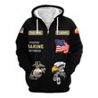 Premium Custom USMC Zip Up Hoodie VPVC609543, Gifts For Marine Veteran, Gifts For Veterans Day.