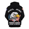 Premium Custom USAF Zip Up Hoodie VPVC609544, Gifts For Air Force Veteran, Gifts For Veterans Day.