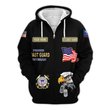 Premium Custom USCG Zip Up Hoodie VPVC609545, Gifts For Coast Guard Veteran, Gifts For Veterans Day.