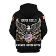 Premium Custom USMC Zip Up Hoodie VPVC609553, Gifts For Marine Veteran, Gifts For Veterans Day.