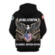 Premium Custom USAF Zip Up Hoodie VPVC609554, Gifts For Air Force Veteran, Gifts For Veterans Day.