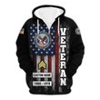 Premium Custom US Veteran Zip Up Hoodie VPVC609557, Gifts For US Veteran, Gifts For Veterans Day.