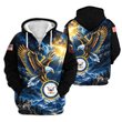 Premium Custom US Navy Zip Up Hoodie VPVC609572, Gifts For Navy Veteran, Gifts For Veterans Day.