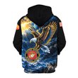 Premium Custom USMC Zip Up Hoodie VPVC609573, Gifts For Marine Veteran, Gifts For Veterans Day.