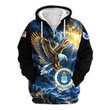 Premium Custom USAF Zip Up Hoodie VPVC609574, Gifts For Air Force Veteran, Gifts For Veterans Day.