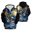 Premium Custom US Veteran Zip Up Hoodie VPVC609577, Gifts For US Veteran, Gifts For Veterans Day.