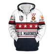 Premium Custom USMC Zip Up Hoodie VPVC609593, Gifts For Marine Veteran, Gifts For Veterans Day.