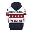 Premium Custom USCG Zip Up Hoodie VPVC609595, Gifts For Coast Guard Veteran, Gifts For Veterans Day.