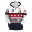 Premium Custom Vietnam Veteran Zip Up Hoodie VPVC609596, Gifts For Vietnam Veteran, Gifts For Veterans Day.