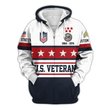 Premium Custom US Veteran Zip Up Hoodie VPVC609597, Gifts For US Veteran, Gifts For Veterans Day.