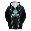 Premium Custom USCG Zip Up Hoodie VPVC609605, Gifts For Coast Guard Veteran, Gifts For Veterans Day.