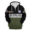 Premium Custom Army National Guard Zip Up Hoodie VPVC609618, Gifts For Army National Guard Veteran, Gifts For Veterans Day.
