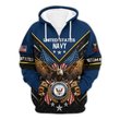 Premium Custom US Navy Zip Up Hoodie VPVC609622, Gifts For Navy Veteran, Gifts For Veterans Day.