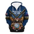 Premium Custom USCG Zip Up Hoodie VPVC609625, Gifts For Coast Guard Veteran, Gifts For Veterans Day.