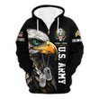 Premium Custom US Army Zip Up Hoodie VPVC609631, Gifts For Army Veteran, Gifts For Veterans Day.